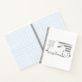 Patriottische motorfiets  Amerikaanse vlag Biker Notitieboek (Binnen)