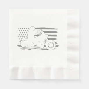 Patriottische motorfiets  Amerikaanse vlag Biker Servet