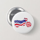 Patriottische motorfiets ronde button 5,7 cm (Voorkant /achterkant)