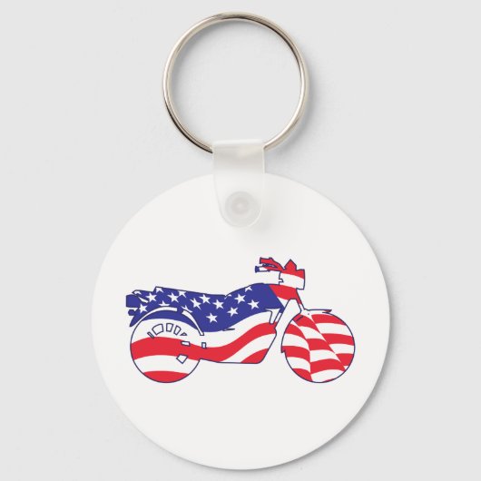 Patriottische motorfiets sleutelhanger (Voorkant)