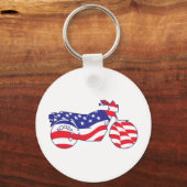 Patriottische motorfiets sleutelhanger (Voorkant)