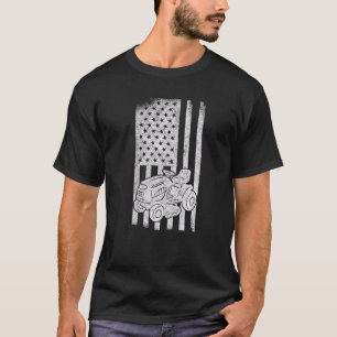 Patriottische Mowoloog grasmaaier grasmaaien USA F T-shirt