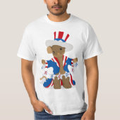 Patriottische muis houdt van de feestelijke vrijhe t-shirt (Voorkant)
