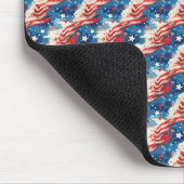 Patriottische Muismat Rood Wit en Blauwe Sterren (Hoek)