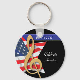 Patriottische Music Sleutelhanger