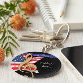 Patriottische Music Sleutelhanger (Zijkant)