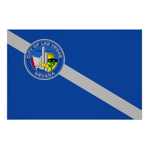 Patriottische muur poster met vlag van Las Vegas