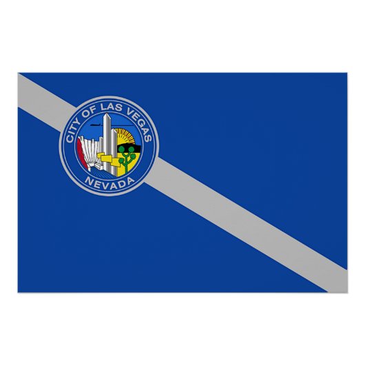 Patriottische muur poster met vlag van Las Vegas (Voorkant)
