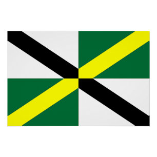 Patriottische muur poster met vlag van Monterey