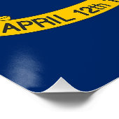 Patriottische muur poster met vlag van North Carol (Hoek)