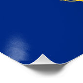 Patriottische muur poster met vlag van North Dakot (Hoek)