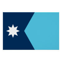 Patriottische muurposter met de vlag van Minnesota