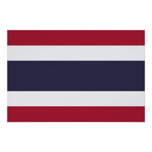 Patriottische muurposter met de vlag van Thailand Perfect Poster