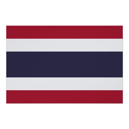 Patriottische muurposter met de vlag van Thailand Perfect Poster (Voorkant)