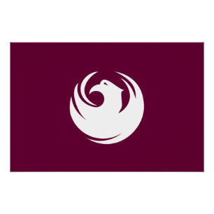 Patriottische muurposter met vlag van Phoenix City Perfect Poster