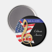 Patriottische Muziekmagneet Magneet (Voorkant / Achterkant)