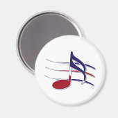 Patriottische muzieknotitie magneet (Voorkant / Achterkant)