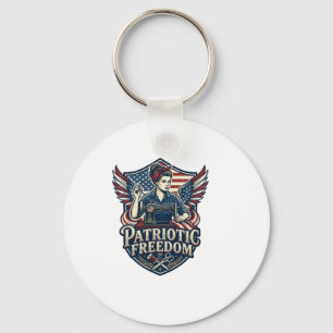 Patriottische Naai Moeder Vector Grafische T-shirt Sleutelhanger