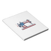 Patriottische Naaimachine Vintage Gravure Vector_ Notitieblok (Schuin)