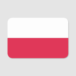 Patriottische naam met vlag van Polen Naamplaatje