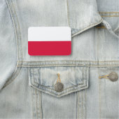 Patriottische naam met vlag van Polen Naamplaatje (In situ)