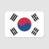 Patriottische naam met vlag van Zuid-Korea Naamplaatje (Voorkant)