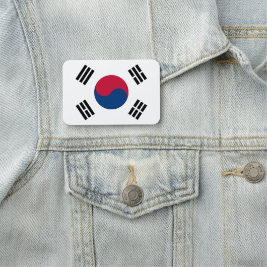 Patriottische naam met vlag van Zuid-Korea Naamplaatje (In situ)