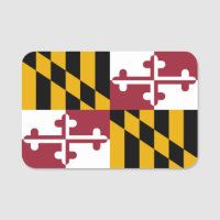 Patriottische naam tag met vlag van Maryland, Vere