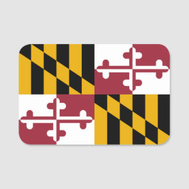 Patriottische naam tag met vlag van Maryland, Vere