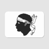 Patriottische naammarkering met vlag van Corsica,  Naamplaatje (Voorkant)