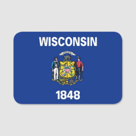 Patriottische naammarkering met vlag van de staat  naamplaatje