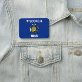 Patriottische naammarkering met vlag van de staat  naamplaatje (In situ)