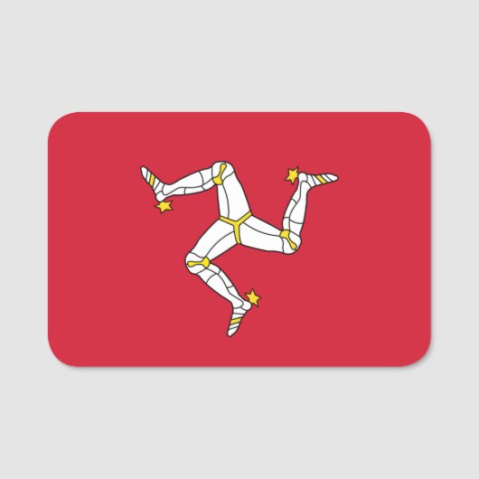 Patriottische naammarkering met vlag van eiland Ma Naamplaatje (Voorkant)