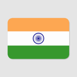 Patriottische naammarkering met vlag van India Naamplaatje