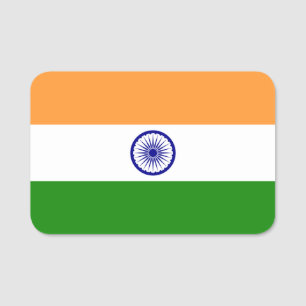 Patriottische naammarkering met vlag van India Naamplaatje