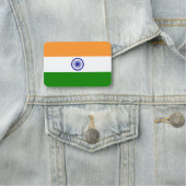 Patriottische naammarkering met vlag van India Naamplaatje (In situ)