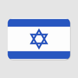 Patriottische naammarkering met vlag van Israël Naamplaatje