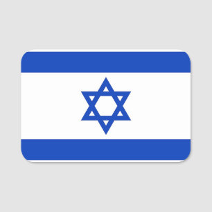 Patriottische naammarkering met vlag van Israël Naamplaatje