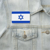 Patriottische naammarkering met vlag van Israël Naamplaatje (In situ)