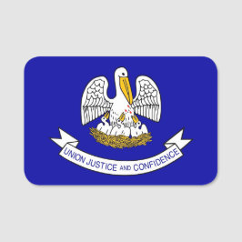 Patriottische naammarkering met vlag van Louisiana Naamplaatje