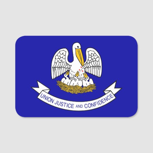 Patriottische naammarkering met vlag van Louisiana Naamplaatje (Voorkant)