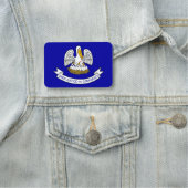 Patriottische naammarkering met vlag van Louisiana Naamplaatje (In situ)