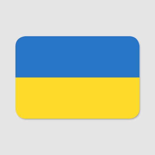 Patriottische naammarkering met vlag van Oekraïne Naamplaatje (Voorkant)
