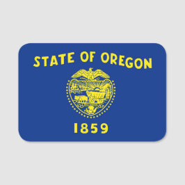 Patriottische naammarkering met vlag van Oregon Naamplaatje