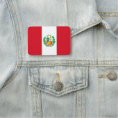 Patriottische naammarkering met vlag van Peru Naamplaatje (In situ)