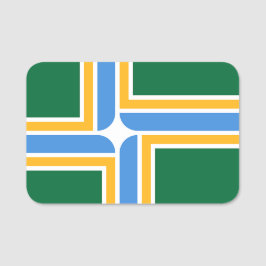 Patriottische naammarkering met vlag van Portland Naamplaatje