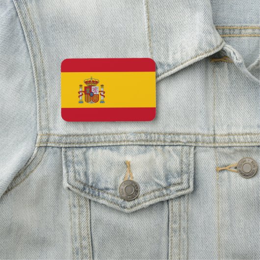 Patriottische naammarkering met vlag van Spanje Naamplaatje (In situ)