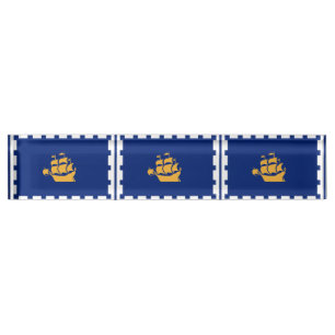 Patriottische naamplaat voor op bureau met vlag va naambordje