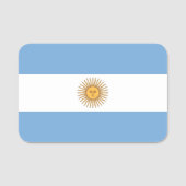 Patriottische naamplaatje met vlag van Argentinië (Voorkant)
