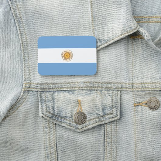 Patriottische naamplaatje met vlag van Argentinië (In situ)